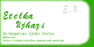 etelka ujhazi business card