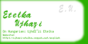 etelka ujhazi business card